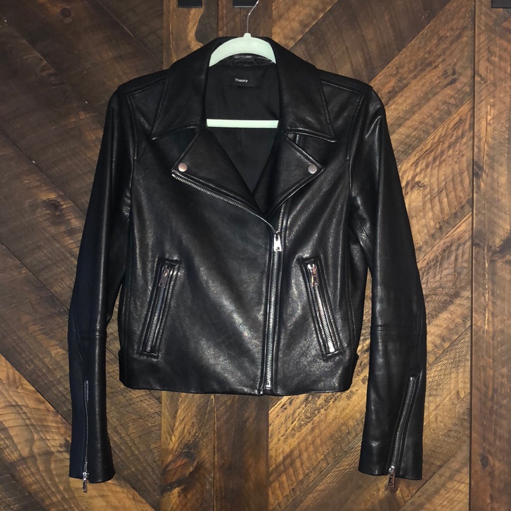 Theory Leather Jacket - image 3